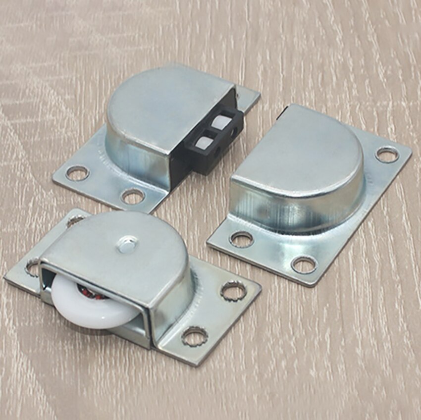 1 Juego de rodillos de rodamiento de puerta corredera de acero inoxidable, ruedas, muebles para el hogar, armario, puerta, polea, accesorio de Hardware