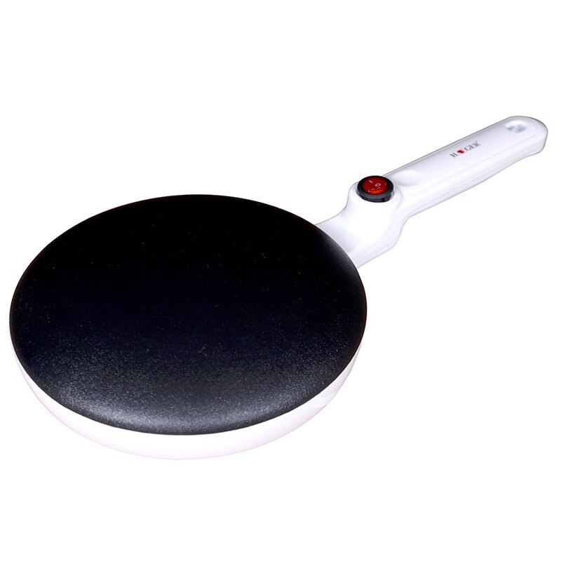 Elektrisk crepe maker pizza pandekage maskine non-stick bageplade bagepande kage maskine køkken madlavningsværktøj: Hvid