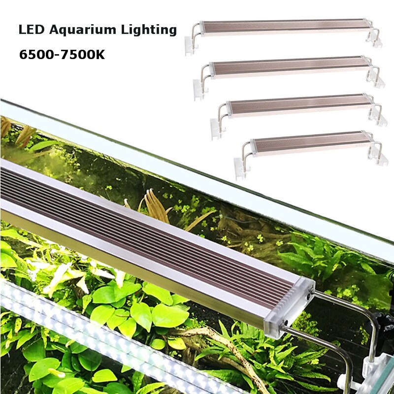 220v ADE Series Aquarium LED Lighting 12-24W SMD LED Overhead Fish Tank Aquatic Plant Growing Light 6500-7500K