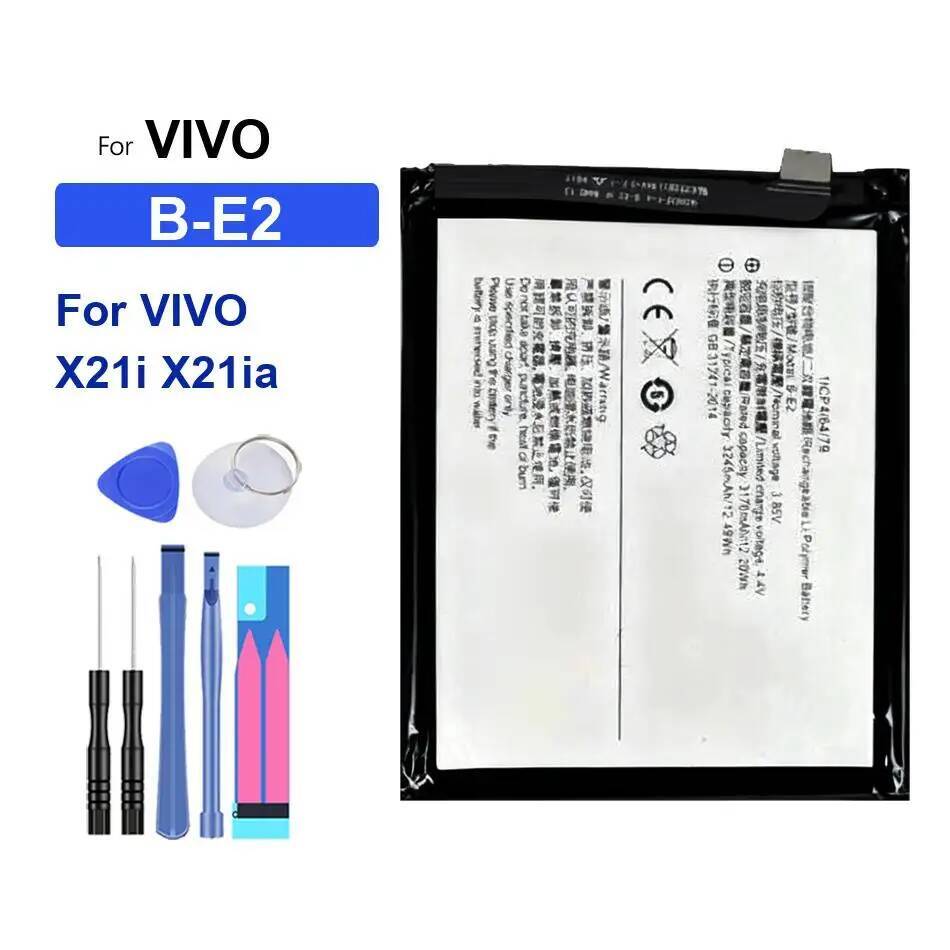 Batería liviana para teléfono móvil B-E2 Rendimiento duradero 3245Mah para Vivo X21i X21ia