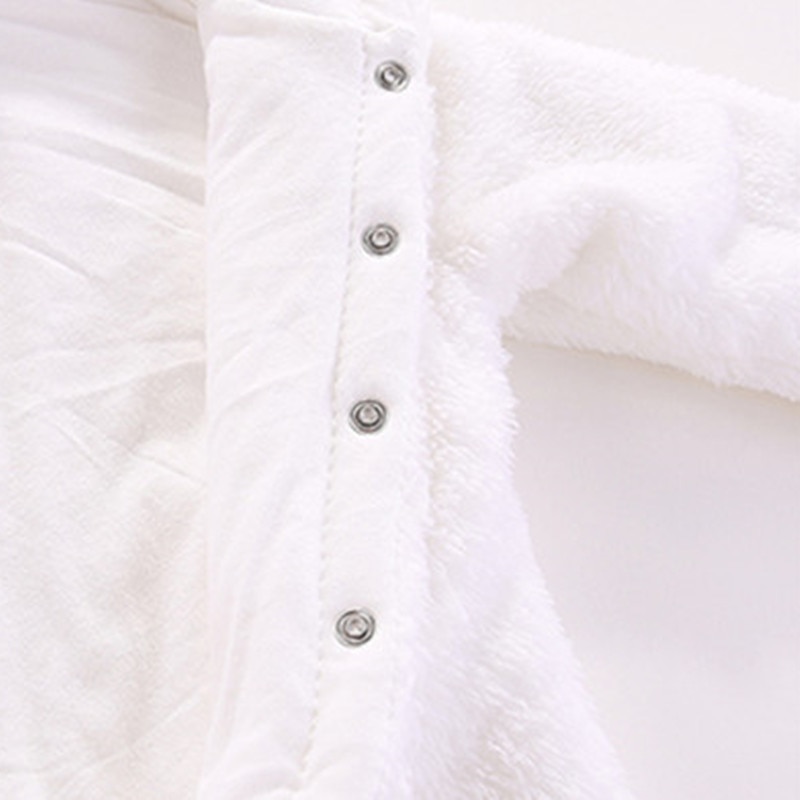 Baby Rompertjes Winter Jongens Meisjes Hooded Jumpsuit Thicken Warme Zachte Flanel Footsuit Kids Klim Schoeisel Kleding 1 Stuk