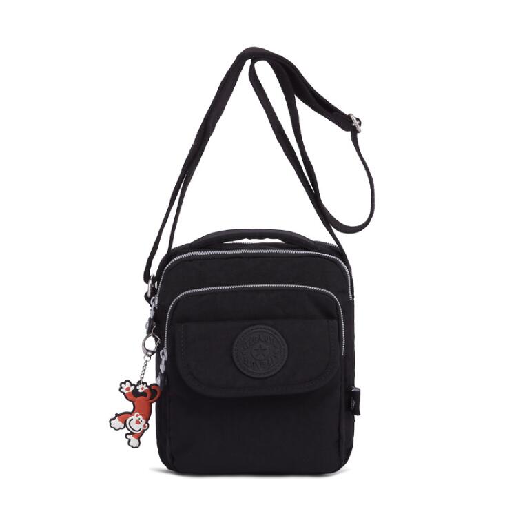 TEGAOTE Nylon Vrouwen Schoudertassen Solid Zipper Tassen Handtassen Vrouwen Messenger Bag Zomer Strand Crossbody Tassen Vrouwelijke Sac A Main: Black