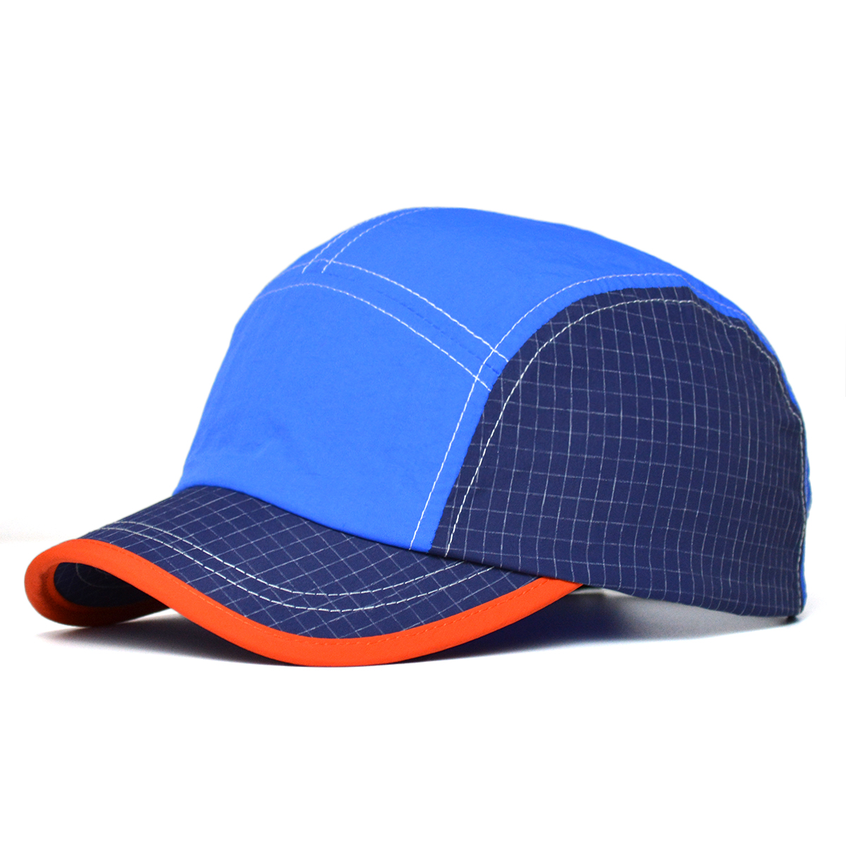 Una gorra de ala corta para hombre, estilo de verano, gorra de béisbol transpirable y de secado rápido, gorra de pico de pato ligera y suave para mujer: Azul