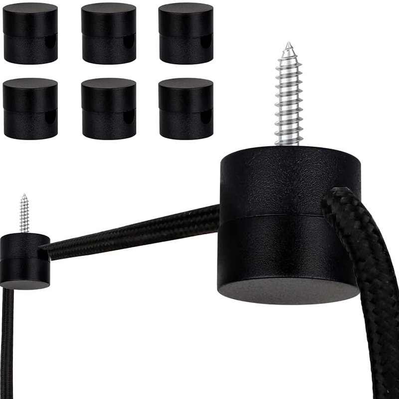 Gancho Swag para colgar en el techo, ganchos de techo para lámpara, Cable de Cable eléctrico DIY, accesorio de araña para alivio de tensión: Negro / B15