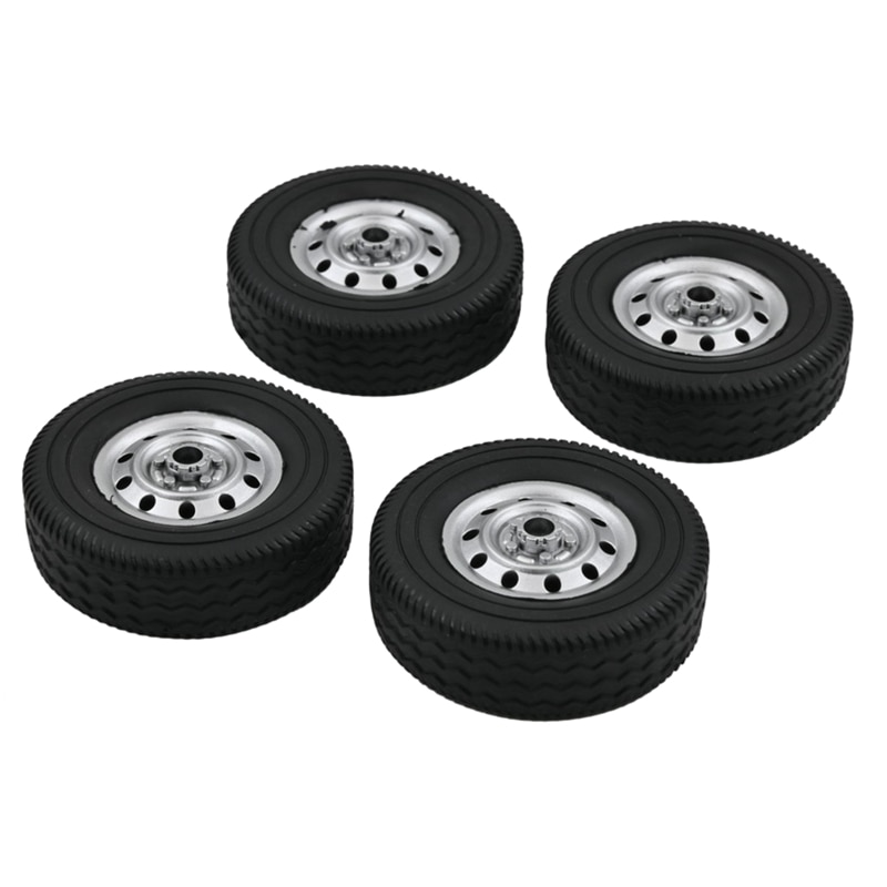 4pcs/set Four-wheel Drive Remote Control Car Wheel Rubber Tires for WPL D12 4WD Drift Pickup Truck DIY Modified Accessories Part
