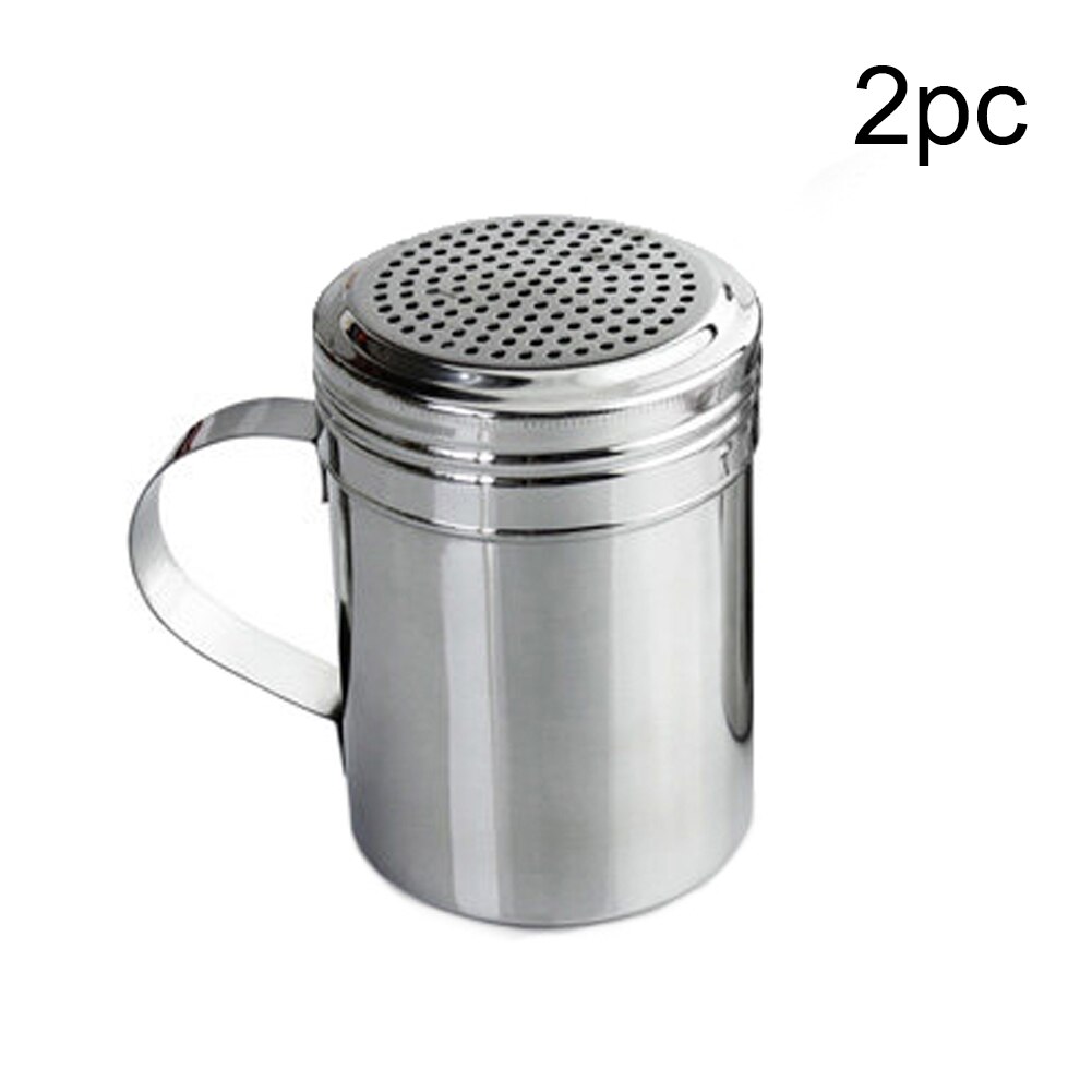 1/2 stk shaker salt rustfrit stål køkkenredskaber dispenser alsidige flasker med håndtag peber sukker skraber