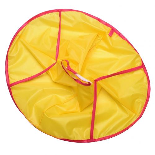 Cape de coupe de cheveux imperméable pliable avec imprimé Animal Floral pour enfants, Cape parapluie: YELLOW