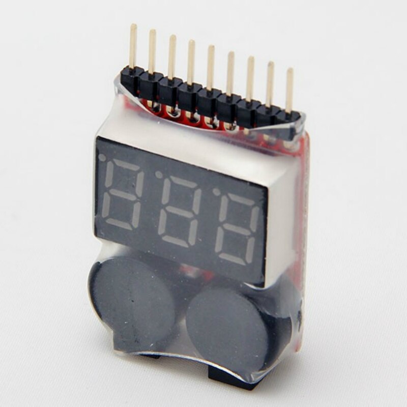 Battery Voltage 2IN1 Tester Low Voltage Buzzer Alarm 1-8S Lipo/Li-ion/Fe