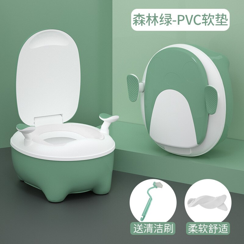 Urinoir pour bébé, grand pot amovible, pratique, facile à nettoyer, en PP , coloré, mignon, dessin animé, pour enfants: PVC Green