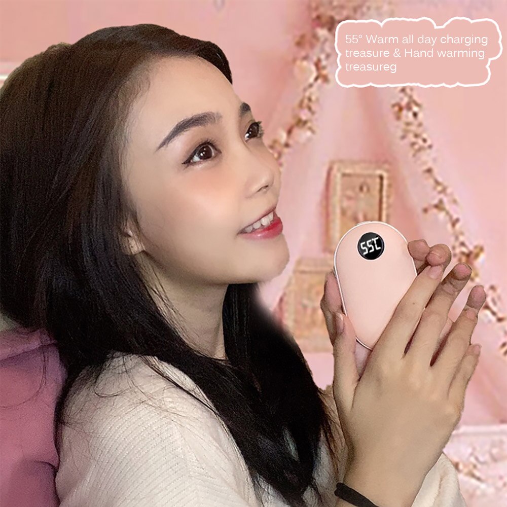 Scaldamani elettrico ricaricabile USB da 5200mAh scaldamani mini 5V a lunga durata con riscaldamento a doppio lato invernale