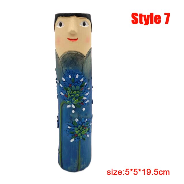 Böhmischen Familie Vase Kreative Vase Interessante Menschliche-förmigen Harz Anlage Container Büro Wohnzimmer Schreibtisch Dekoration: Stil 7