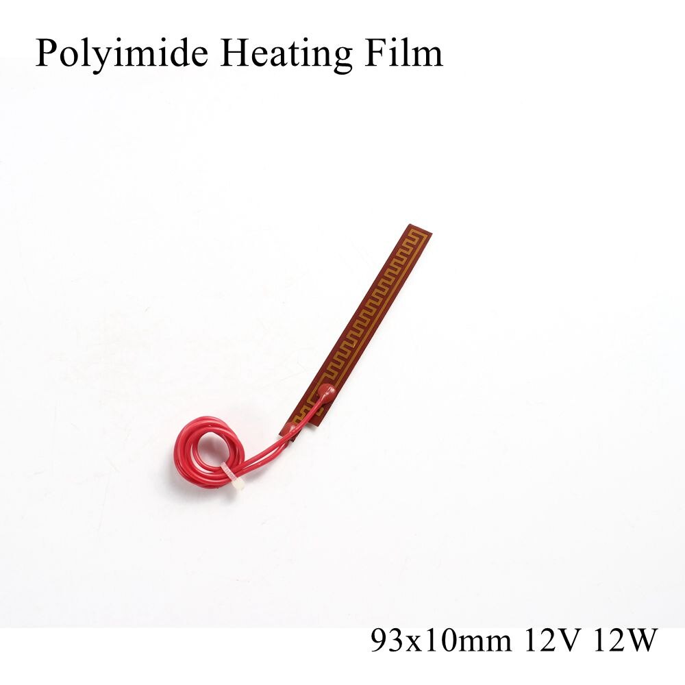 Plaque Film chauffant en Polyimide 5V 12V 24V PI | Coussin pour panneau chauffant électrique, tapis électrotherma adhésif Flexible, aluminium chauffant l'huile: 93x10mm