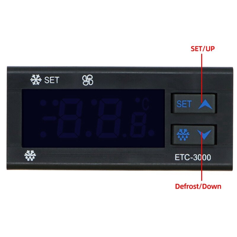 ETC-3000 Mini Temperature Controller Refrigerator Thermostat Regulator Thermoregulator NTC Dual Sensor 220V 40% Off