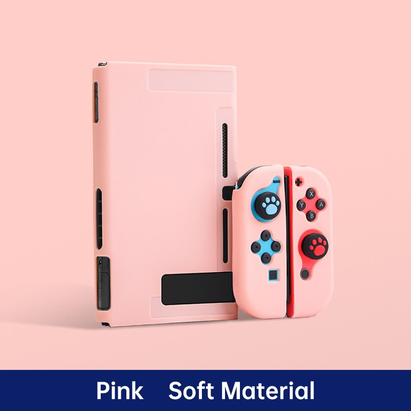 Nueva funda protectora para la consola Nintendo Switch protección completa para NS interruptor para controlador de alegría-Con Shell protector: Pink   Soft