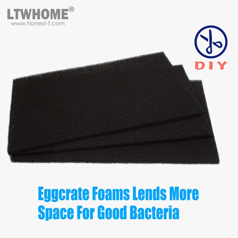 LTWHOME 17"x12" DIY ACTIVATED CARBON IMPREGNATED FOAM FILTER SHEET