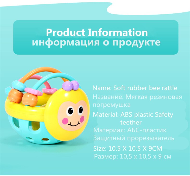 Baby Siliconen Kinderziektes Speelgoed Hand Knijpen Zachte Rubber Perceptie Bee Bijtring Bal Bijtringen Baby & Peuter Speelgoed