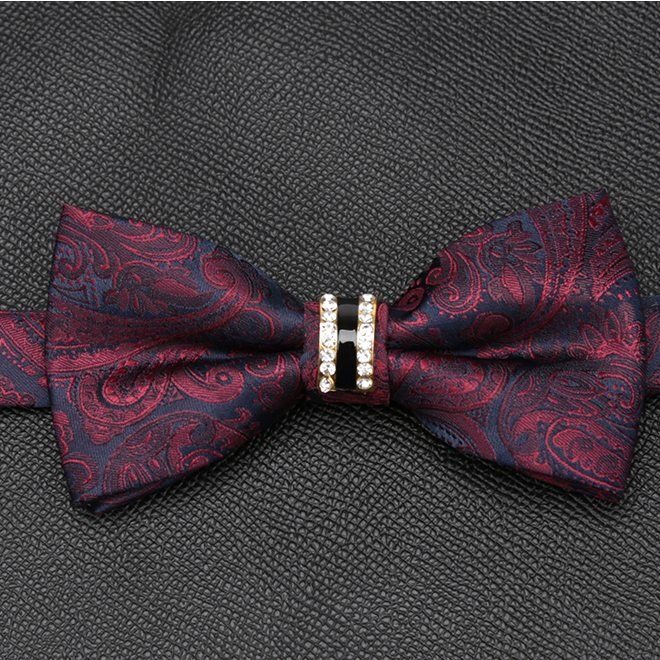 Men Luxurious Bowtie Groom Solid Dot Cravat Gravata Butterfly Wedding Bow Ties Male Accessories for Mens Tie: ZY-LD-Z-04