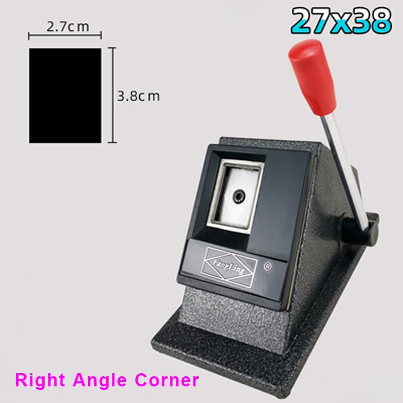 Heavy Duty Manual 32x40mm Photo Paper Cutter Multi Sheets Stand Paper Graphic Punch Die Cutter: 27x38mm right angle