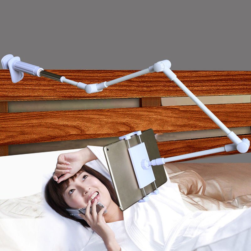 AIBOULLY Tablet Holder Folding Adjustable Long Arm Lazy People Bed Table Desktop Tablet Stand Bracket For 4-14 Inch Tablet PC