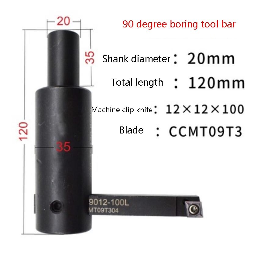 1pc Milling Machine Boring Bar C20 Shank Adjustable Boring Reaming Toolholder 45 Degree Thick Boring Tool Shank Lathe Tool: Army Green