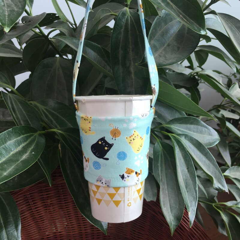 Milieuvriendelijke Drank Tas Draagbare Drank Tas Kleur Canvas Cup Set Drink Cup Tas Handgemaakte Cup Set Canvas Tas Thuis Organisator: 20