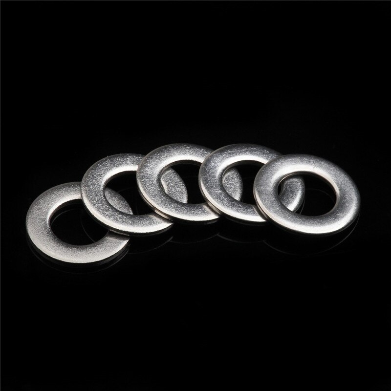 395PCS Durable Stainless Steel Flat Washers Lock Screw Gasket Plain Washer Metric Assortment Set M4 M5 M6 M8 M10 M12