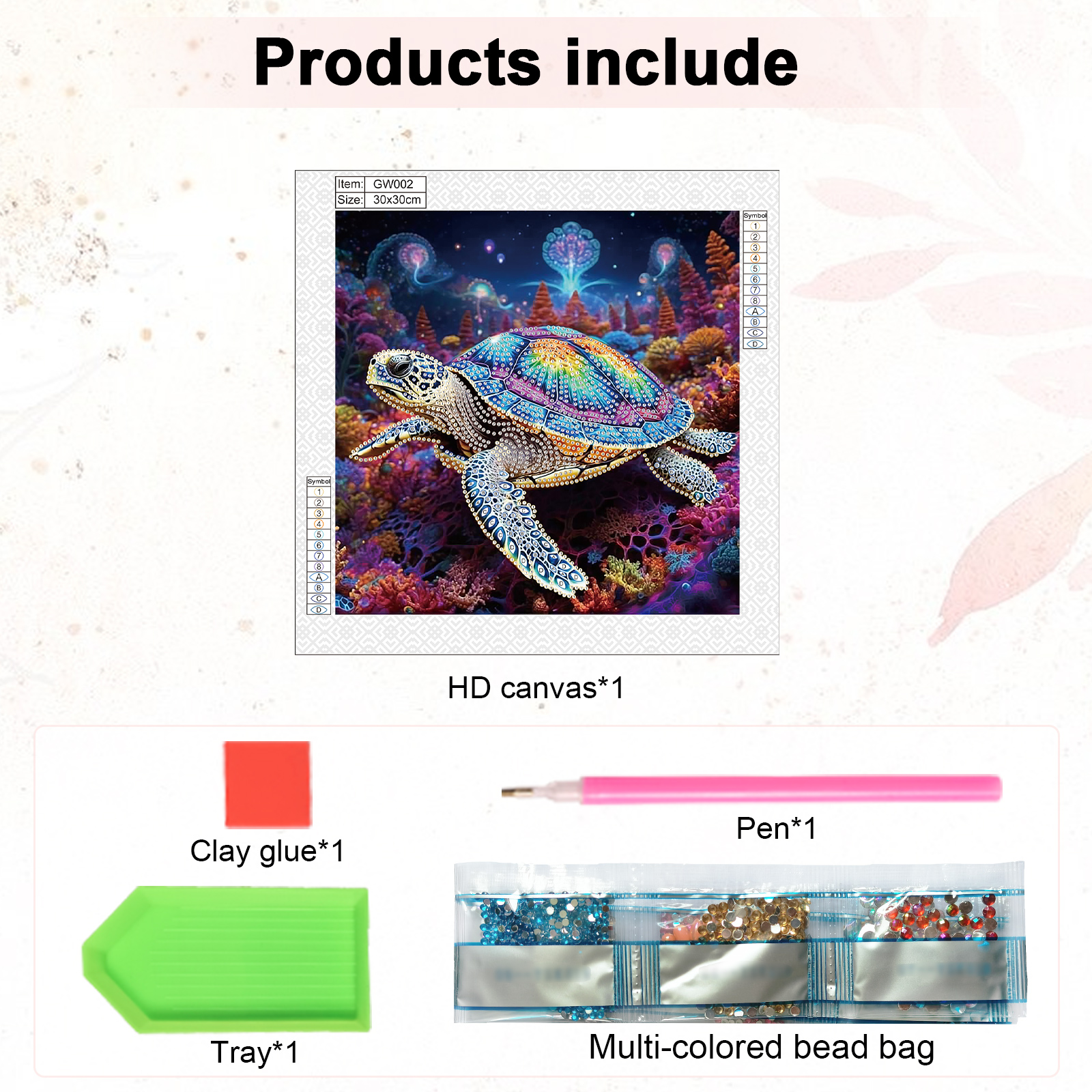 5D DIY Diamond Painting Kit Schildpad Decoratie DIY Alien Diamond Mozaïek Kunst Cadeau Ambachten Muur Woondecoratie