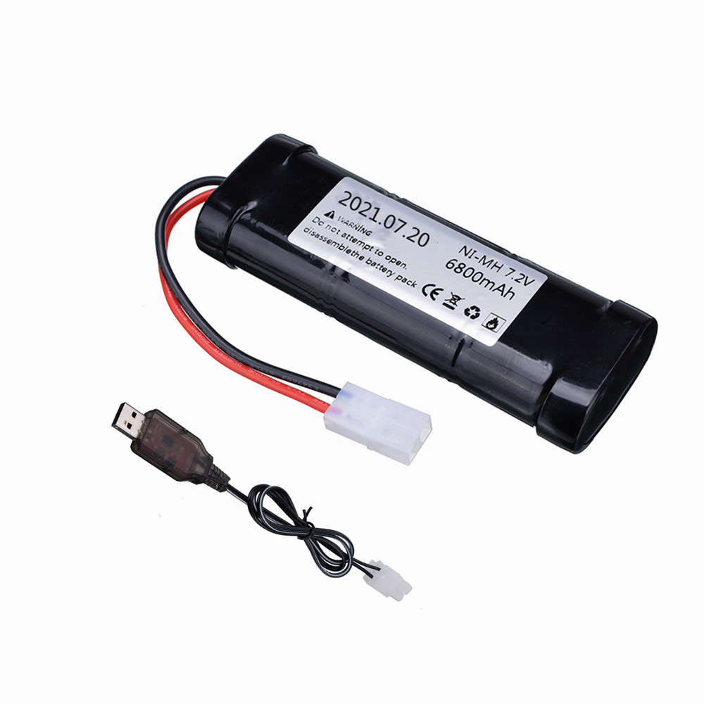 7.2V 5000mAh Ni-MH SC battery and 7.2v charger for RC toys tank car Airplane Helicopter With Tamiya Connectors 7.2 v battery: GRAY