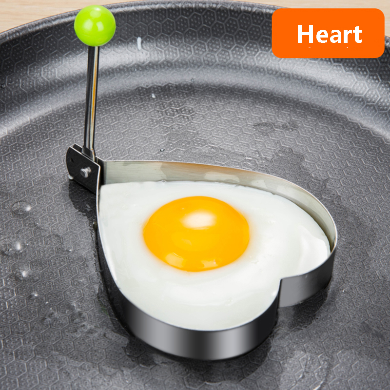 Fried Egg Pancake Shaper Egg Ring Mold Omelette Mold Egg Cooker Heart Star Shape Frying Egg Mould Cooking Kitchen Gadget