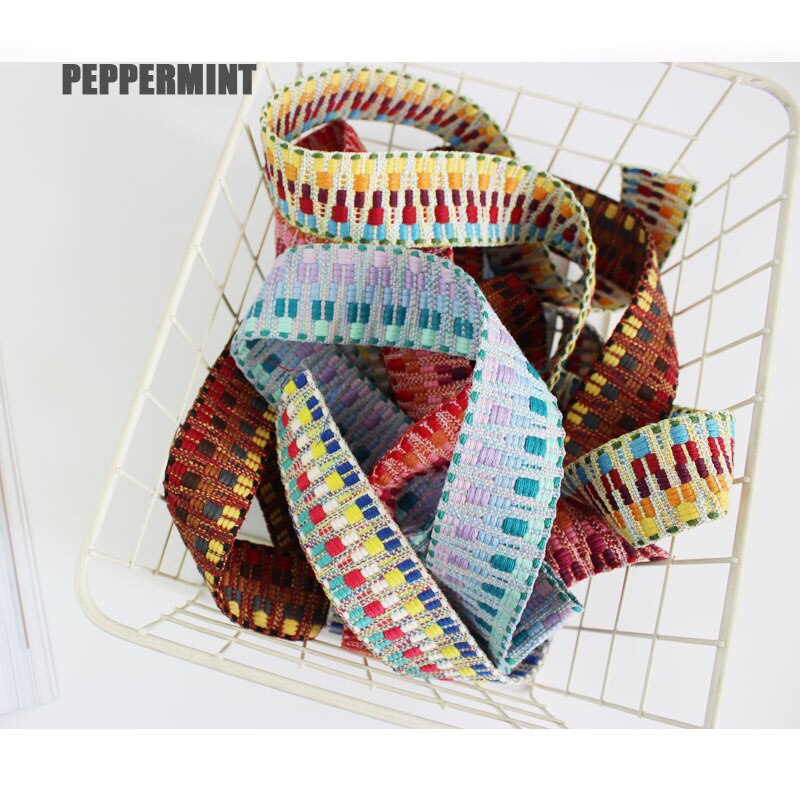 1 Yard 4 Cm Jacquard Tas Band Geweven Singels Lint Borduren Band Trim Accessoire Voor Tas/Kledingstuk/Homedeco gecontroleerd Kant
