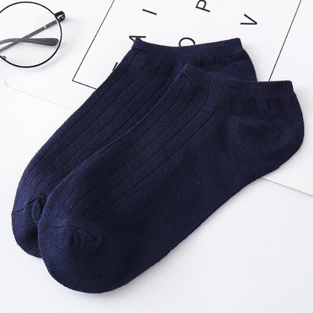 25#  unisex effen kleuren skateboard sokken katoenen zachte ademende sokken antislip onzichtbare enkelsokken