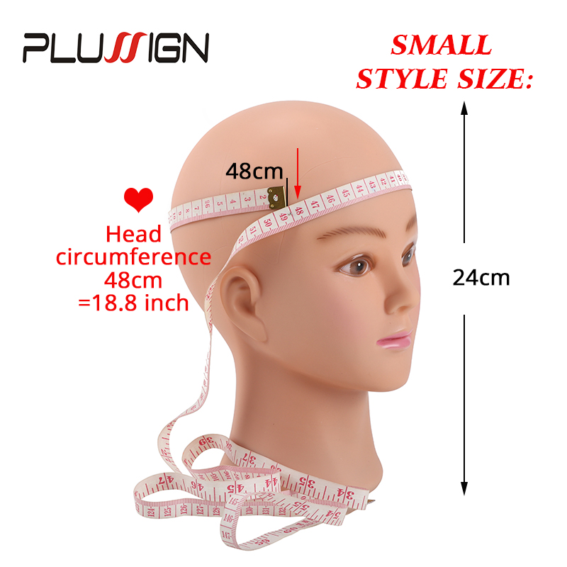 Plussign Mannequin Head Female Bald Model Wig Making Tools Hat Stand Head For Wig Dark Brown And Begie Color For Wome 20.5 Inch