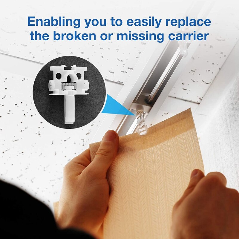 Vertical Blind Repair Carrier with Stem Vertical Blinds Repair Kit White Blinds Replacement Parts20Pcs