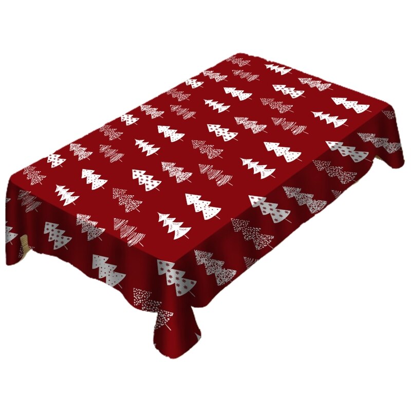 Christmas Waterproof Polyester Tablecloth Cartoon Santa Print Table Cover Decor: 6EE406598-1 / 6EE406598-180