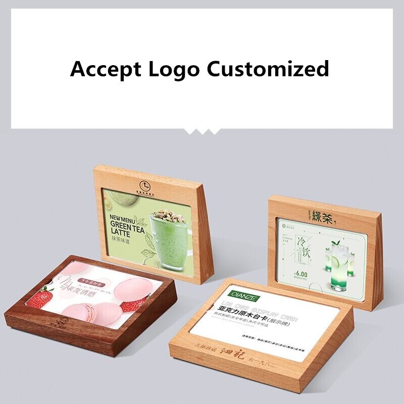 A4 Acrylic Mobile Cellphone Price Tag Holder A4 Beveled Square Sign Holder Phone Advertising Display Stand