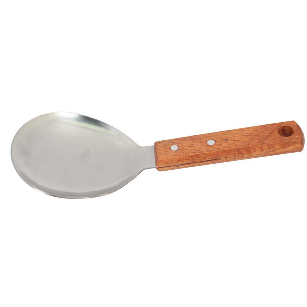 Wooden Handle Rice Spoon Soup Ladle Meal Serving Spoon For Soup Sauce Eating