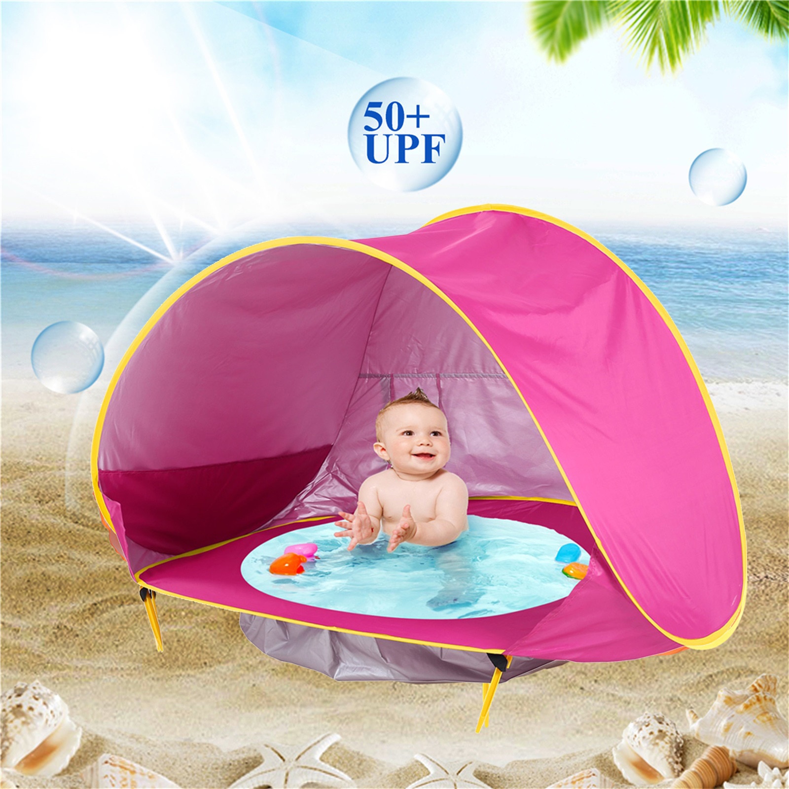 neue Baby Strand Zelt Mit Wasser Schwimmbad Aktualisierung Einfach Hochklappen Pop hoch Baby Zelt Tragbare draussen Camping Sonnenschirm Strand Zelt