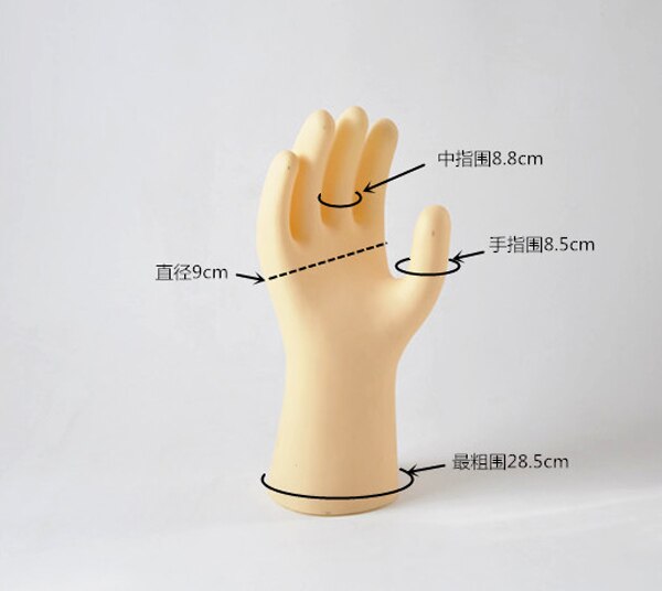 1pc miesten mannekiini käsi rannerengas kello käsineet rannekoru rannekoru korut näyttö pohja mies käsineet malli iho käsi