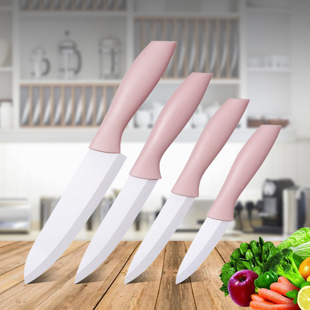 Ceramic Knife Set 3 4 5 6 inch Chef Utility Slicer Paring Bread Knives with Peeler Kitchen Knife Zirconia Blade Cooking Cutter