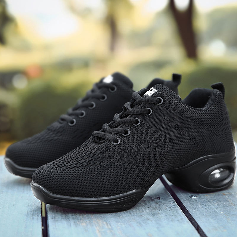 Zapatillas de deporte de malla tejida para mujer, zapatos de Zapatos de Baile de Jazz Danza moderna, para primavera y verano, para deportes al aire libre