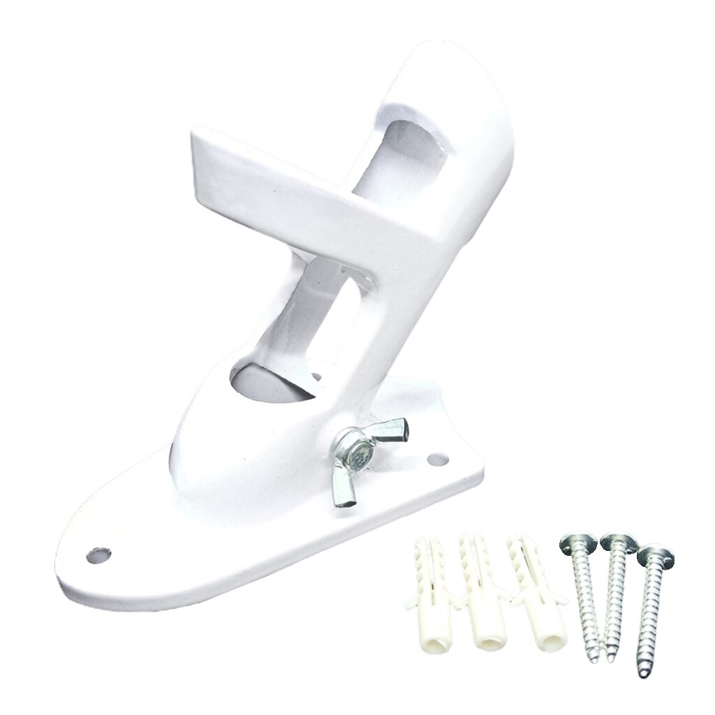 Wall Mounted 2-Position Flag Pole Bracket Holder Cast Aluminum 1" Inch Diameter