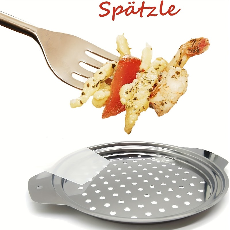 Couvercle de fabricant de Spaetzle en acier inoxydable avec grattoir, fabricant de nouilles aux œufs traditionnels allemands, Pot, passoire à Spaghetti