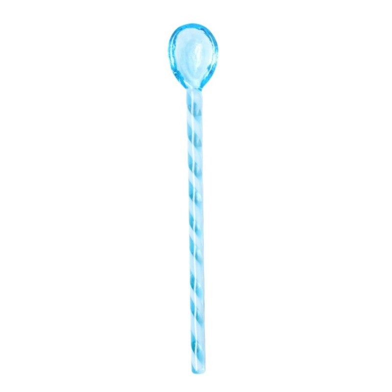 Kleurrijke Glas Roeren Koffie Melk Thee Roeren Stok Koffie Dessert Scoop Staaf Lepel Lange Steel Sap Koffielepel Servies: A13