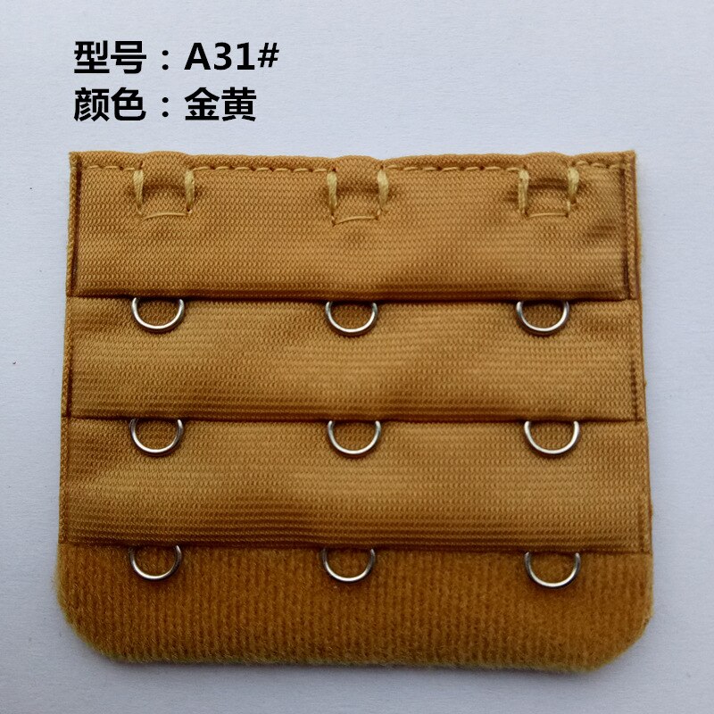 Extensores de sujetador de acero inoxidable para mujer, 3 filas * 3 hebillas, ganchos, hebilla de extensión de ropa interior, accesorios íntimos, 2 unids/lote: Style 19