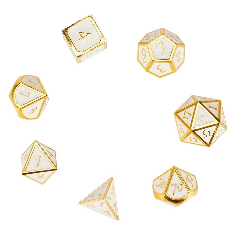 Dnd Dobbelstenen Set Metal Dice Set Metalen Polyhedrale Dobbelstenen Set Dragon Metal Dice Voor Tafel Games Rollenspel Dobbelstenen Set: Default Title
