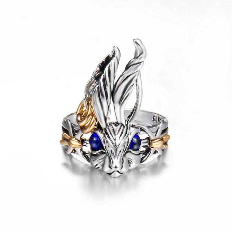 thumbnail image 2 of Alloy Crystal Stone Charm Ring – Silver Color, Unisex, Adjustable, China Made 2 of 3