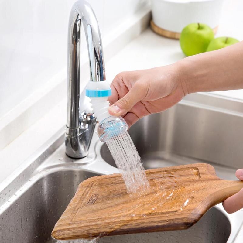 Caños para grifo de cocina rociadores de PVC de rotación de 360, ahorro de ducha, boquilla purificadora de agua para cocina, accesorios de agua para grifo F0P8