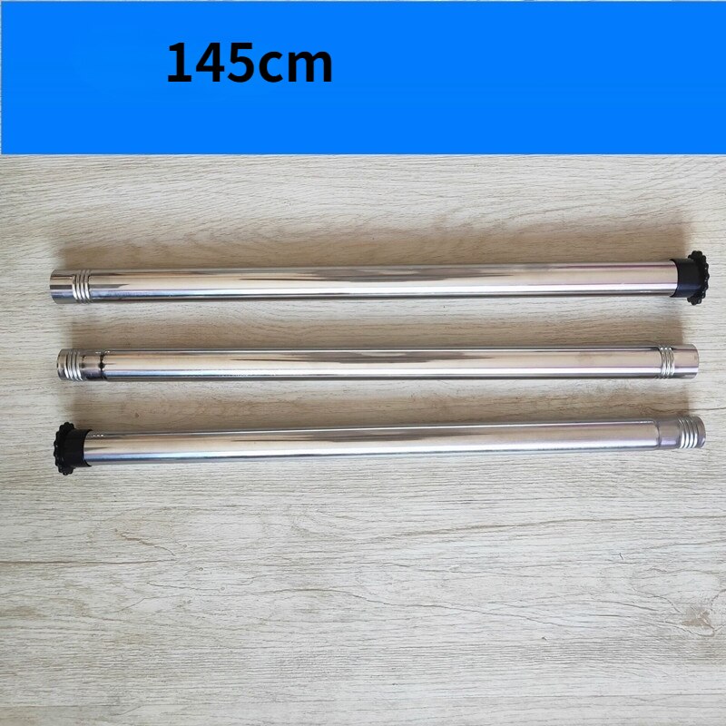 Stainless Steel Shower Curtain Curtain Rod Cross Bar Drying Rod Sub Bar Threaded Swivel Connection Length Free Splicing: 145cm