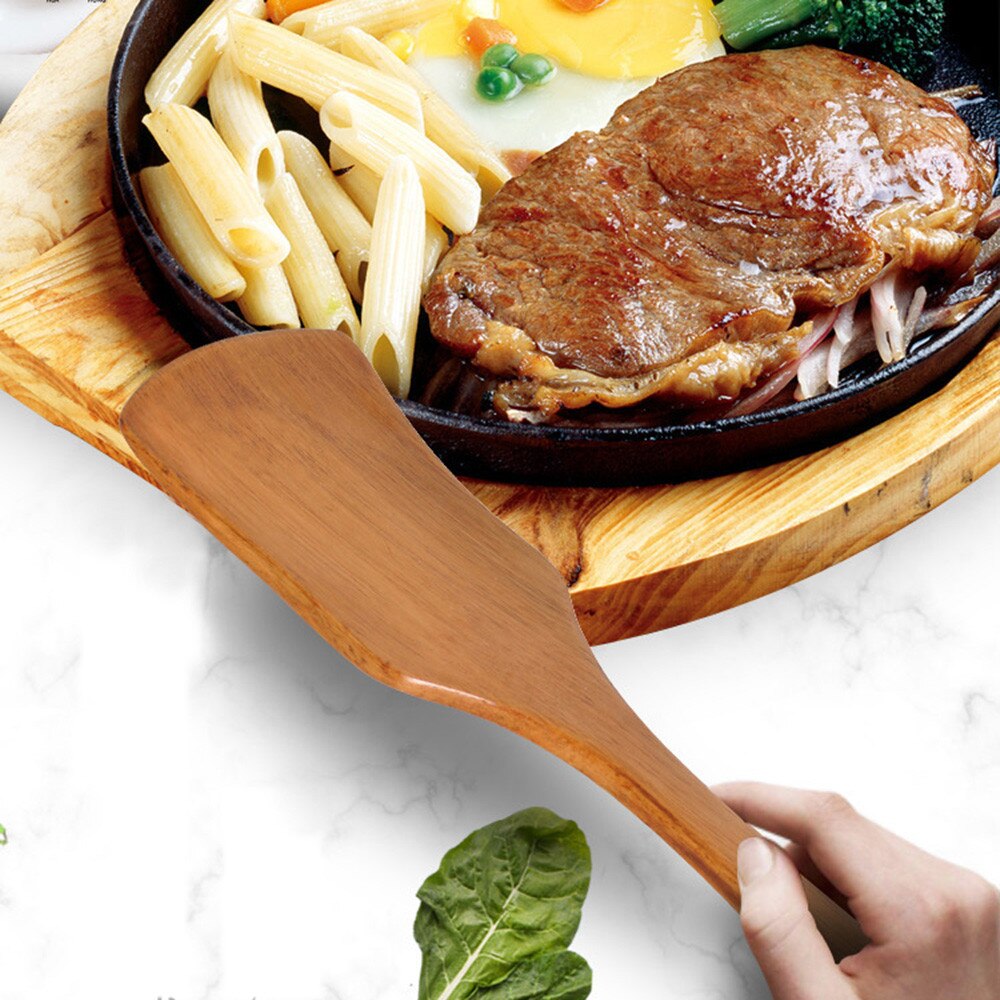 Long Wooden Cooking Rice Spatula Scoop Kitchen Utensil Non-stick Hand Wok Shovel For Soup Cooking Mixing Stirr #TD