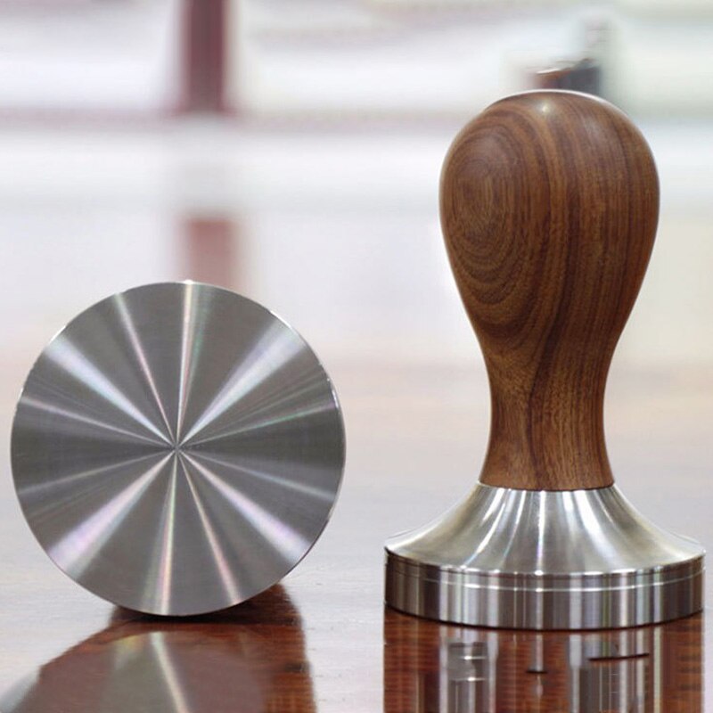 Kaffetamper træhåndtag kaffepulverhammer 58.35mm cafetilbehør